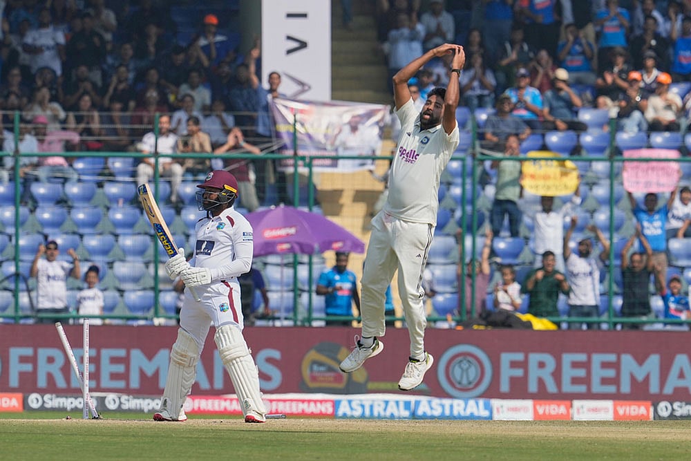 India Vs West Indies 2nd Test Cricket match Day 3 highlights_Mohammed Siraj 