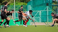 Hockey India : Action from the India vs New Zealand, Sultan of Johor Cup