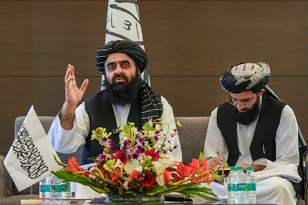 Amir Khan Muttaqi press conference in Delhi