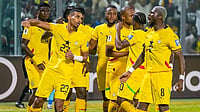 | Photo: Instagram/blackstarsofghana_ : The Ghana players celebrate Mohammed Kudus' goal against Comoros in the FIFA World Cup 2026 CAF Qualifiers on October 12, 2025.