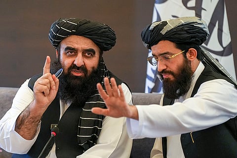 Afghan FM Amir Khan Muttaqi press conference in Delhi