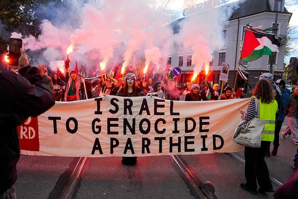 FIFA World Cup 2026 European Qualifiers Norway Vs Israel football match_Pro-Palestinian protest