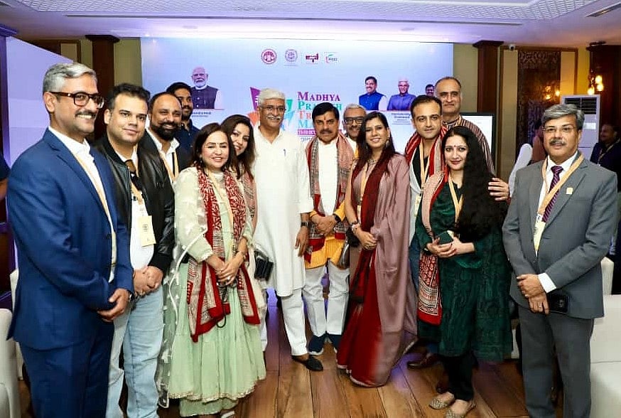 Madhya Pradesh CM Dr. Mohan Yadav with investors and film celebrities