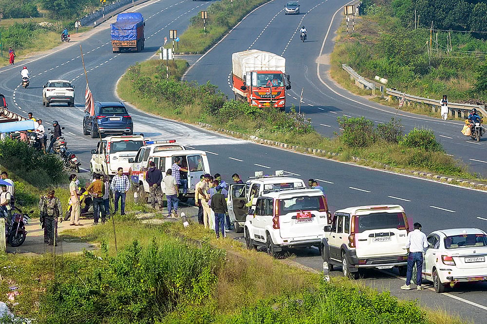 | Photo: PTI : Ranchi police clash with Sujit Sinha gang