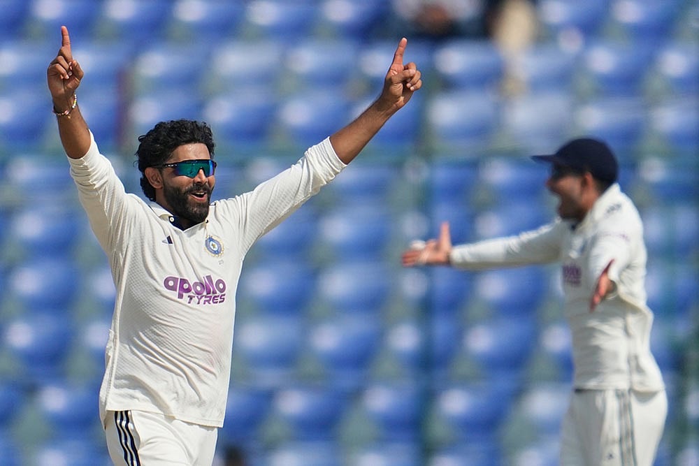 West indies tour of India, 2nd test cricket day 4 photo highlights_Ravindra Jadeja