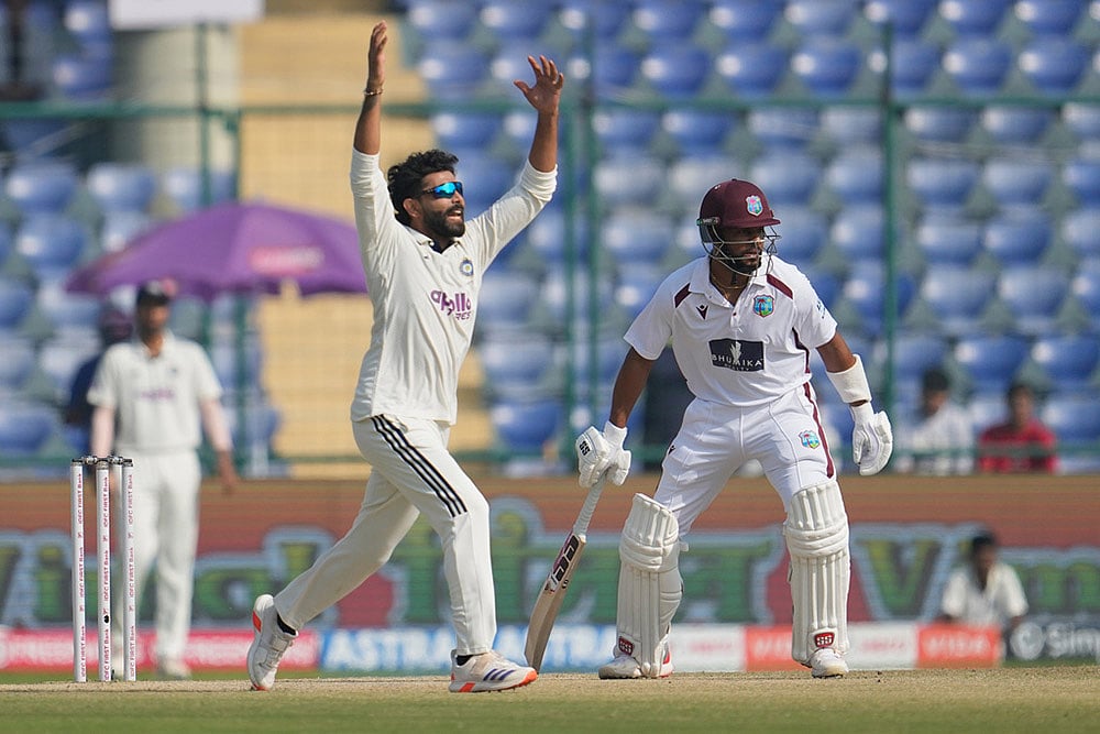 West indies tour of India, 2nd test cricket day 4 photo highlights_Ravindra Jadeja