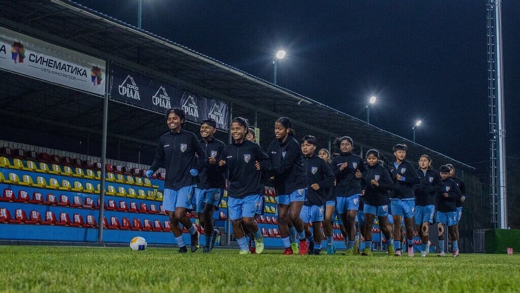 AIFF : The India under-17 women's football team trains ahead of its Asian Cup qualifier against Kyrgyz Republic.