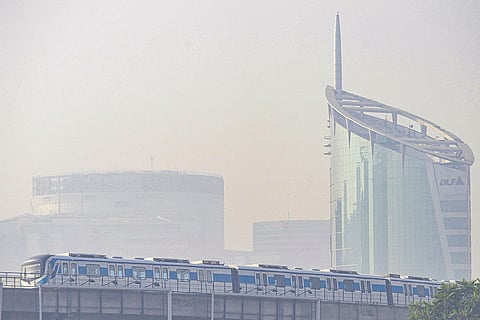 Weather: Hazy morning in Gurugram