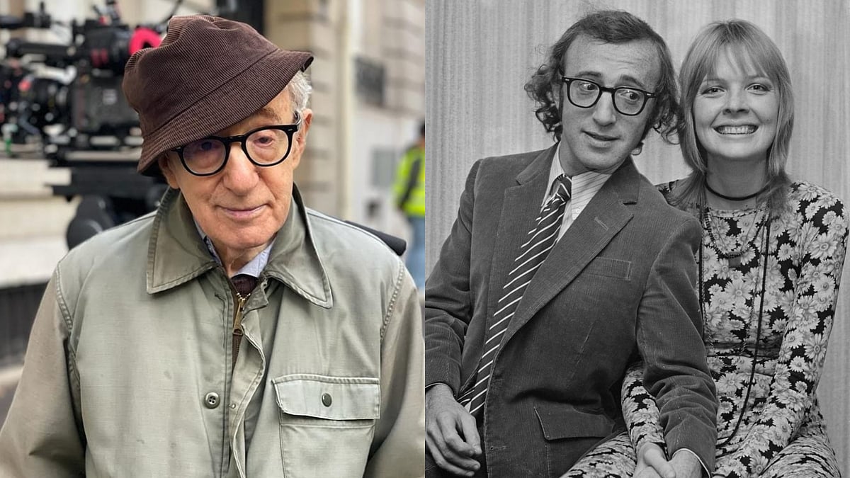 Woody Allen (L)- Instagram/Woody Allen, Woody Allen and Diane Keaton (R)-Getty Images