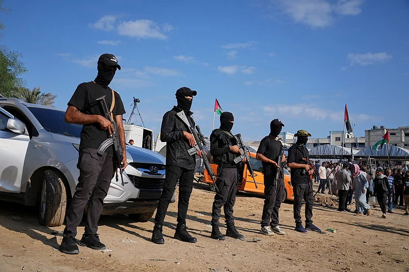Israel Hamas Gaza war- Hostage release _Hamas gunman