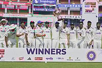 | Photo: AP/Manish Swarup : India vs West Indies 2nd Test Day 5