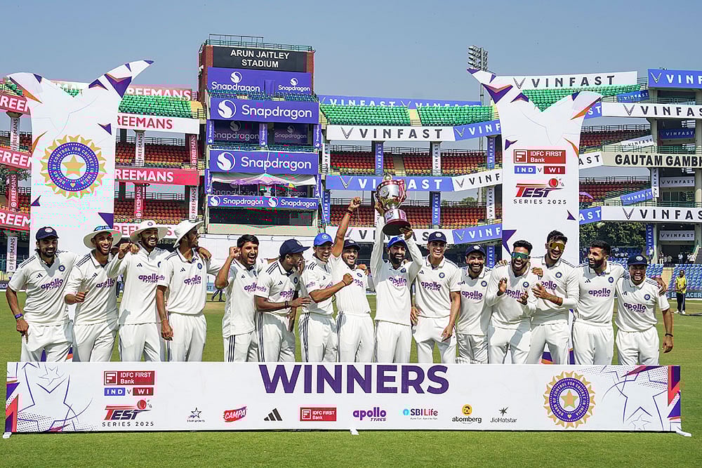 India wins cricket Test series against West Indies