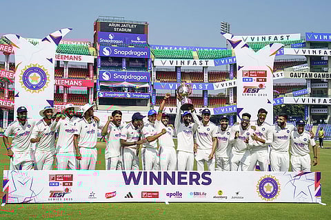 India wins cricket Test series against West Indies