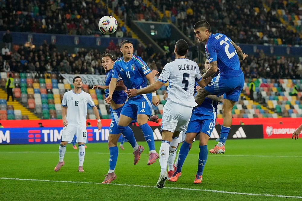 FIFA World Cup 2026 European qualifying Group I soccer match Italy vs Israel: Gianluca Mancini