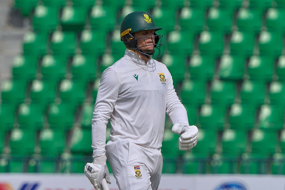 South Africa tour of Pakistan 1st test day 4 photos from Lahore_Ryan Rickelton 