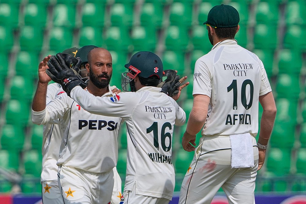 South Africa tour of Pakistan 1st test day 4 photos from Lahore_ Sajid Khan