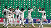  Photo: AP/K.M. Chaudary : Pakistan opened their ICC World Test Championship 2025-27 campaign with a 93-run win in the first of two matches against defending champions South Africa at Gaddafi Stadium, Lahore, on Wednesday, October 15, 2025.