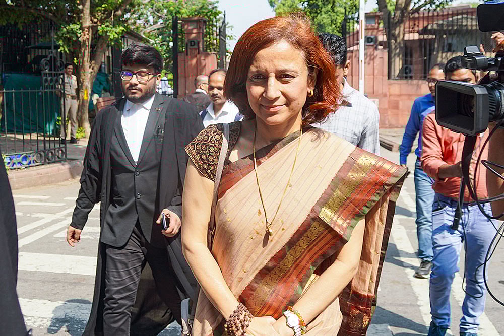 | Photo: PTI : Gitanjali J Angmo at Supreme Court