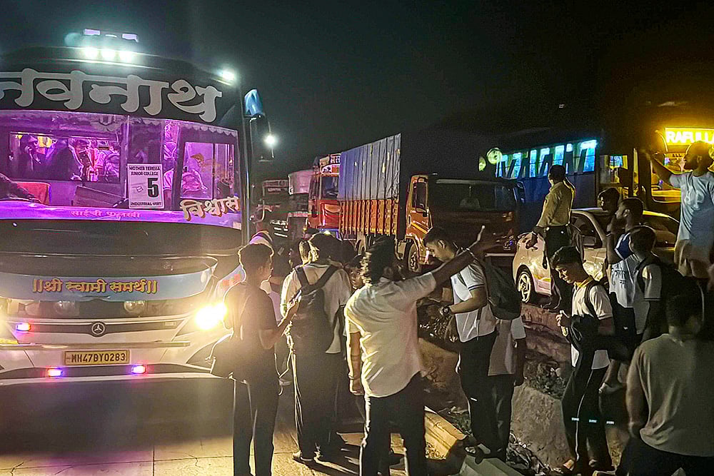 Traffic jam on Mumbai-Ahmedabad highway in Palghar district