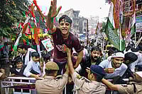 The Gen Z Effect: Can Old Politics Survive A Young Bihar? | Photo: Imago : Shaping the Political Narrative: Police personnel stop Youth Congress workers during a protest in Patna on September 23.
