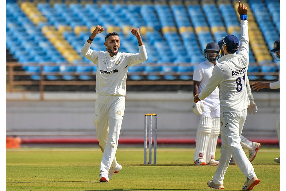 Ranji Trophy Cricket 2025-26 Saurashtra Vs Karnataka match highlights_Dharmendrasinh Jadeja