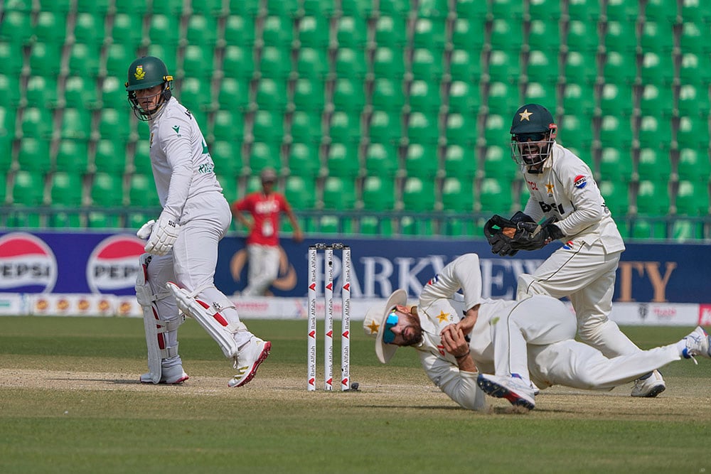 South Africa tour of Pakistan 1st test day 4 photos from Lahore_Ryan Rickelton