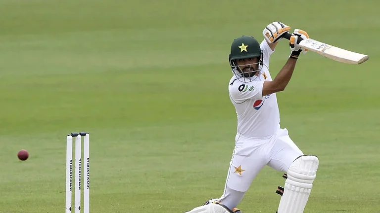 Babar Azam in action. - null