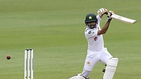Babar Azam in action.