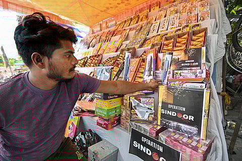 Firecrackers named 'Operation Sindoor' and 'BrahMos' in Prayagraj