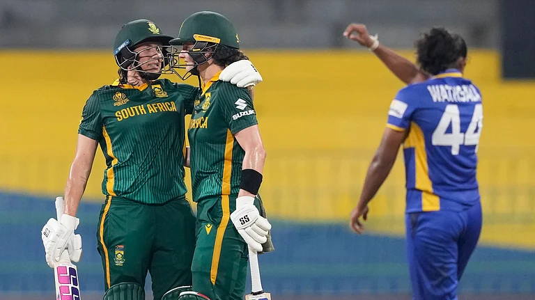 South Africa Vs Sri Lanka, ICC Women's World Cup 2025: SA-W Inch Closer To Semifinals With 10-Wicket Win - AP/ Eranga Jayawardena