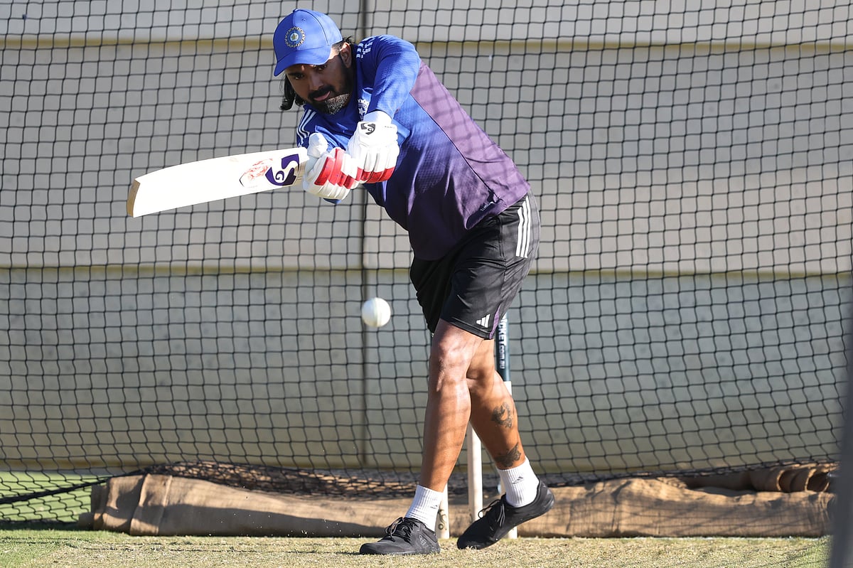 India Vs Australia Cricket 2025 IND Vs Aus 1st ODI Team India practice session_KL Rahul