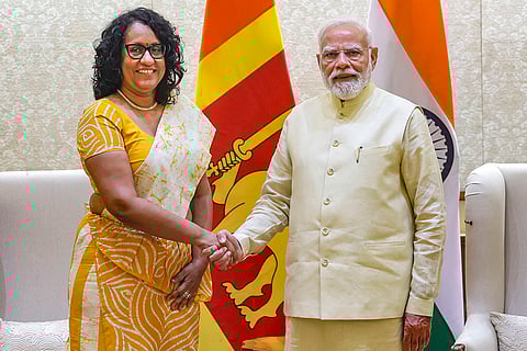 PM Modi meets his Sri Lankan Counterpart