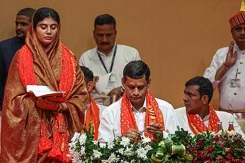 Swearing-in ceremony of Gujarat's new cabinet