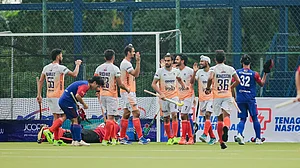 Hockey India : India Vs Malaysia Hockey Highlights, Sultan Of Johor Cup 2025: Indian team celebrating their win.