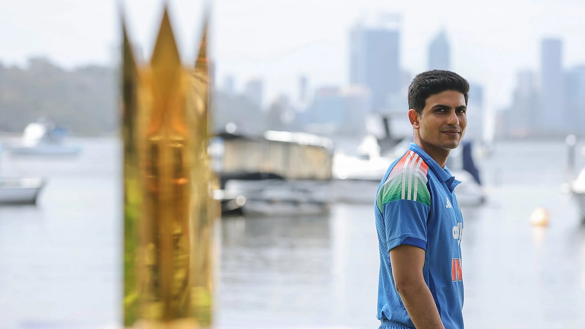 BCCI : Captain Shubman Gill poses with the trophy ahead of the 1st ODI