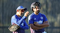 X/BCCI : India coach Gautam Gambhir with former captain Rohit Sharma ahead of the Australia ODIs