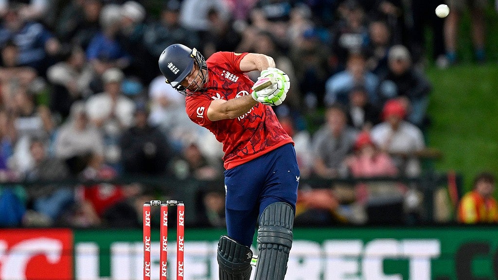Photo: Andrew Cornaga/Photosport via AP                                        : New Zealand Vs England Highlights, 1st T20I: Jos Buttler bats in Christchurch.