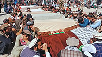 Afghanistan Cricketers' Deaths: Pakistan Hits Out At ICC For 'Biased' Statement AP : Local residents pray over the bodies of victims of a Pakistani cross-border airstrike, including three local cricketers, during a funeral in the village of Khandaro in the Argun district of Afghanistan's eastern Paktika province.