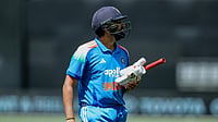 AP/DAVID WOODLEY : Rohit Sharma walks back after dismissal in 1st ODI
