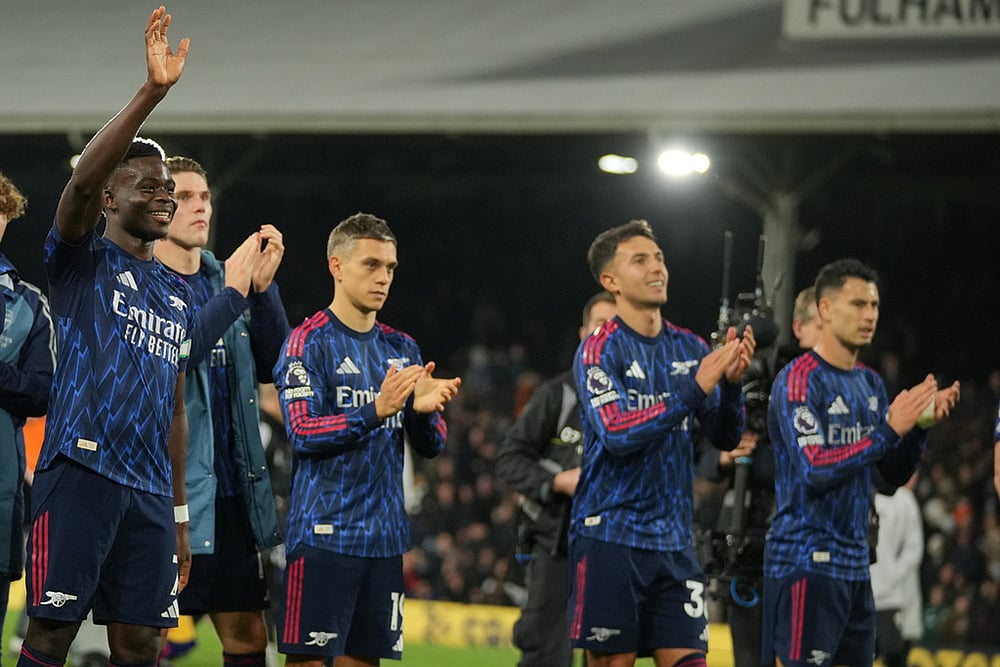 Britain soccer Premier League Arsenal Vs Fulham match photos_1