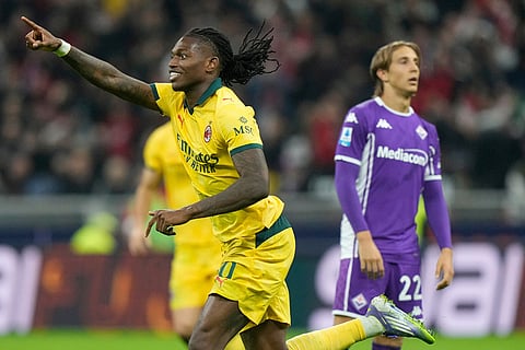 Serie A Soccer Match: AC Milan vs Fiorentina