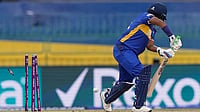 AP : Hasini Perera clean bowled by Masabata Klaas during the ICC Women's Cricket World Cup match between South Africa and Sri Lanka at Premadasa Stadium in Colombo.