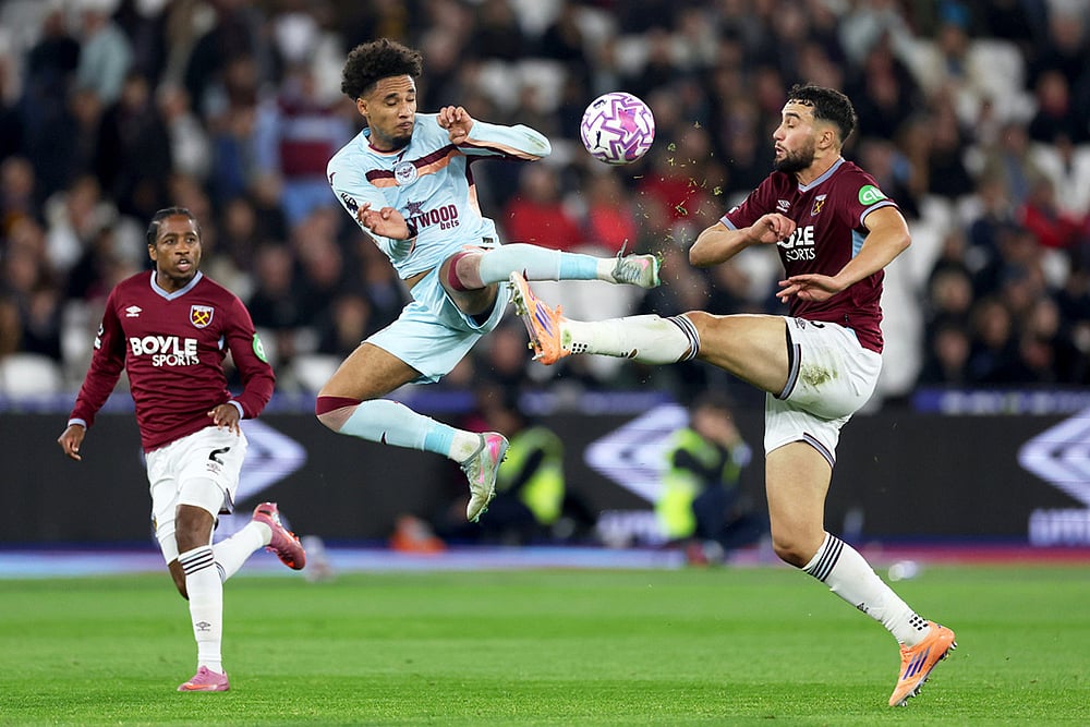 Britain soccer Premier League 2025-26 West Ham United Vs Brentford football photos_Kevin Schade
