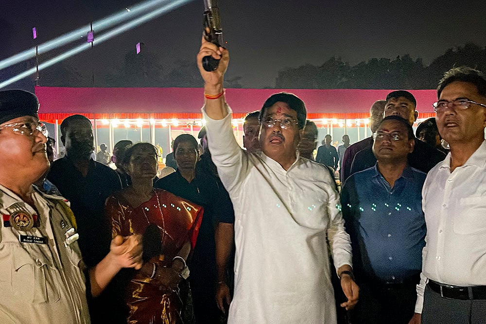 Tripura CM at Central Kali Puja in Agartalal