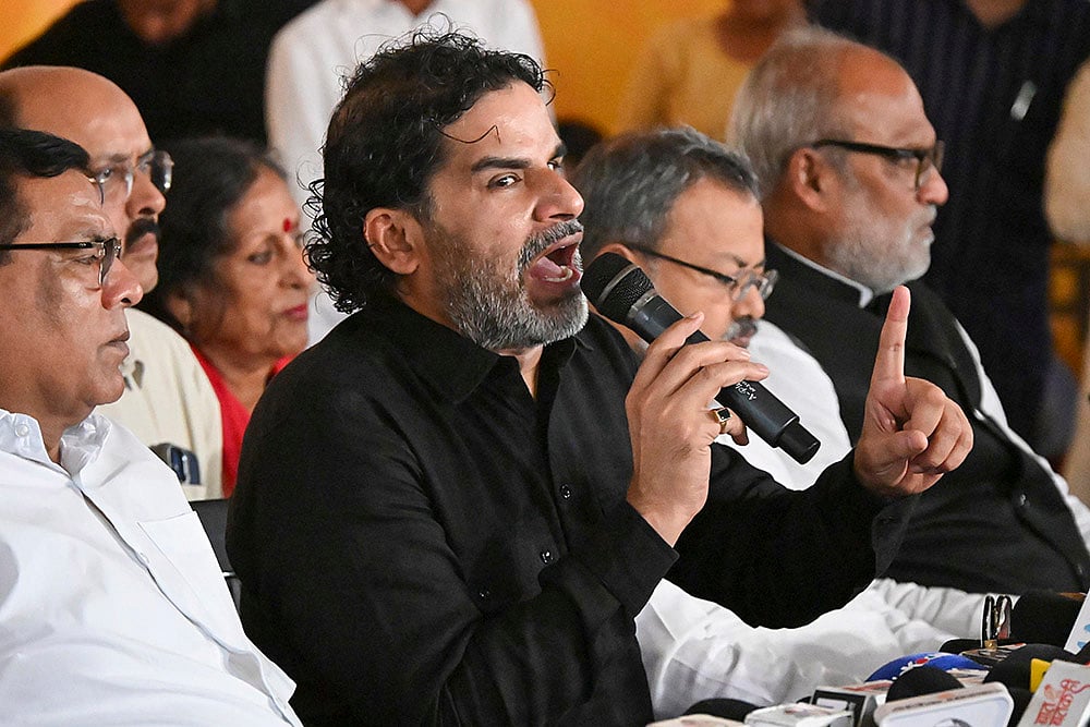 Prashant Kishor addresses media