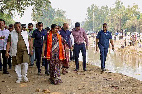 Rekha Gupta inspects Chhath Puja preps