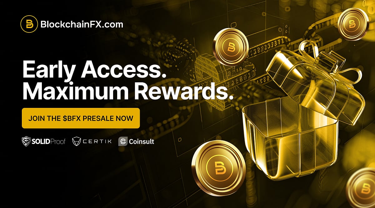 BlockchainFX.com ($SBFX) presale banner: Early Access. Maximum Rewards.