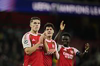 | Photo: AP/Alastair Grant : UEFA Champions League 2025-26: Arsenal Vs Atletico Madrid