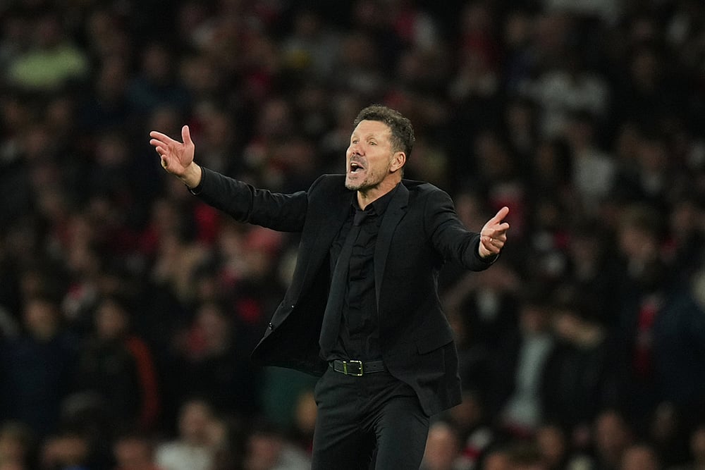 Britain soccer UEFA Champions League 2025-26 Arsenal Vs Atletico Madrid_ Diego Simeone