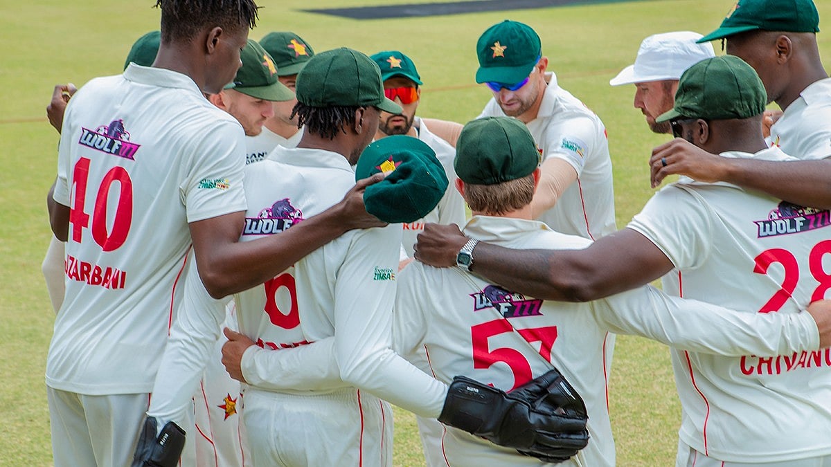 Photo: X/Zimbabwe Cricket : Zimbabwe bowled Afghanistan out for 159 in their second essay. 